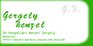 gergely wenzel business card